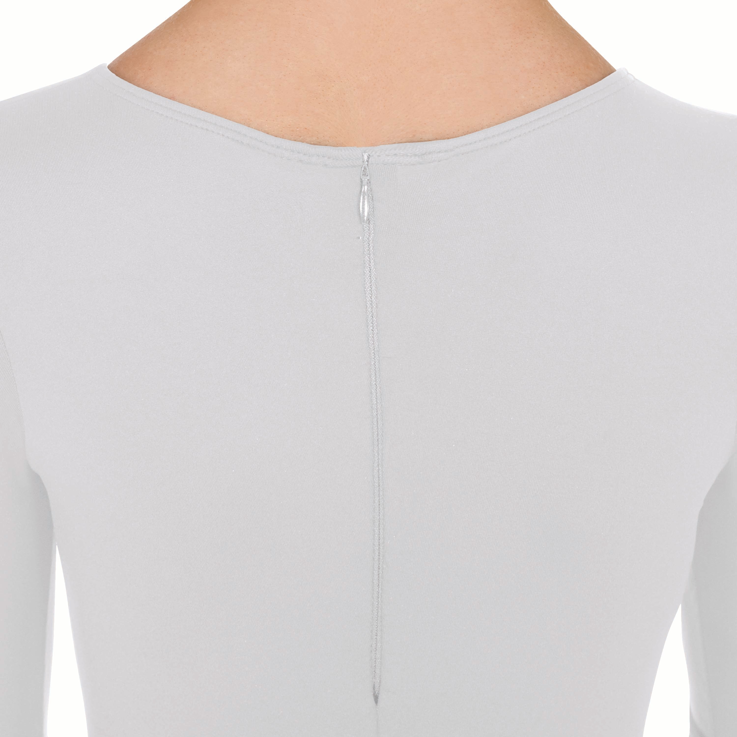 Microfiber Long Sleeve High Neck Unitard with Back Zipper - Eurotard 44130